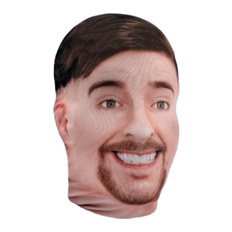 Double-sided printed spoof headgear, mesh face mask, funny internet celebrity emoji pack, full face mask headgear